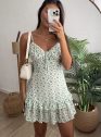 vestido curto com babados