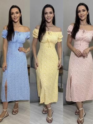 vestido elastex manga curta