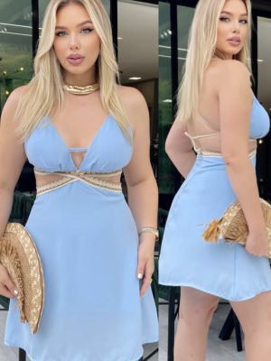 vestido curto com renda